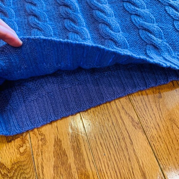 Brooks Brothers Cable Knit Shetland Wool Vintage Sweater Size Medium Purple - Picture 8 of 16